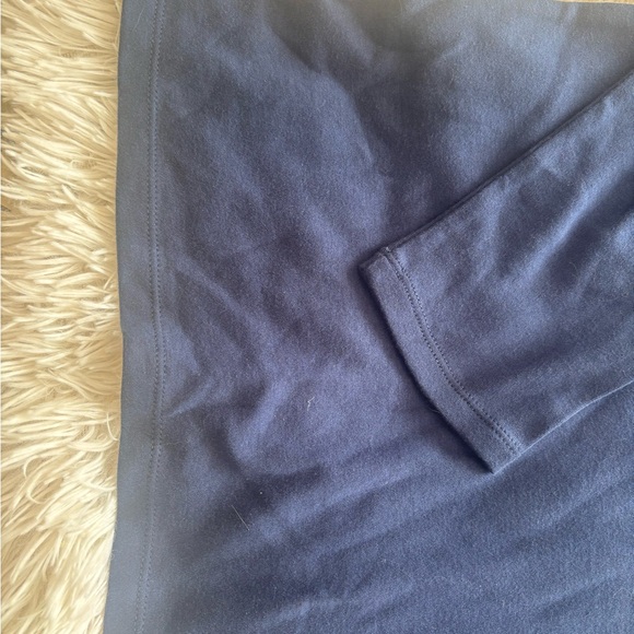 Croft & Barrow Navy Classic Mock Neck Long Sleeve Top XXL Cotton - Picture 5 of 9